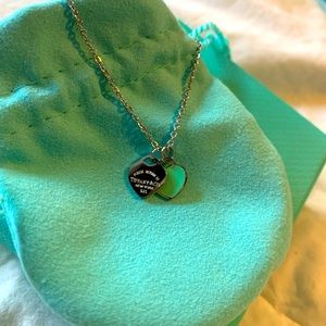 Fashion heart double pendant necklace